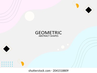 Fondo geométrico Memphis con formas abstractas
