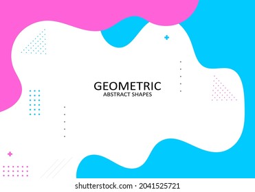 Memphis geometric background with abstract shapes
