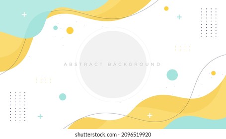 Memphis geometric background with abstract shapes