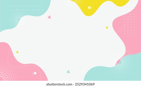 Memphis geometric background with abstract shapes