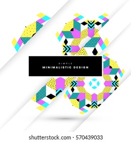 Memphis Planilla de fondo geométrico para cubiertas, volantes, pancartas, carteles y carteles, se puede usar para presentaciones y libros, ilustración del vector EPS10