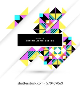 Memphis Geometric background Template for covers, flyers, banners, posters and placards, may be used for presentations and books, EPS10 vector illustration