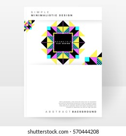 Memphis Planilla de fondo geométrico para cubiertas, volantes, pancartas, carteles y carteles, se puede usar para presentaciones y libros, ilustración del vector EPS10