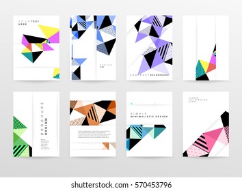 Memphis Geometric background Template for covers, flyers, banners, posters and placards, may be used for presentations and books, EPS10 vector illustration