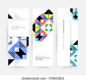 Memphis Geometric background Template for covers, flyers, banners, posters and placards, may be used for presentations and books, EPS10 vector illustration