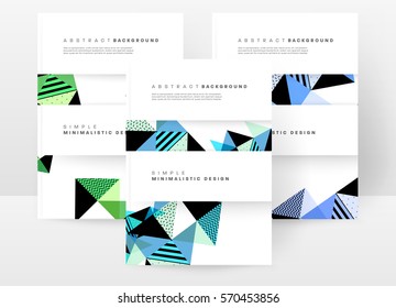 Memphis Geometric background Template for covers, flyers, banners, posters and placards, may be used for presentations and books, EPS10 vector illustration