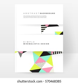 Memphis Planilla de fondo geométrico para cubiertas, volantes, pancartas, carteles y carteles, se puede usar para presentaciones y libros, ilustración del vector EPS10