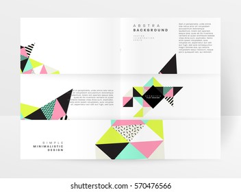 Memphis Geometric background Template for covers, flyers, banners, posters and placards, may be used for presentations and books, EPS10 vector illustration