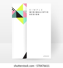 Memphis Geometric background Template for covers, flyers, banners, posters and placards, may be used for presentations and books, EPS10 vector illustration