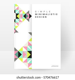 Memphis Geometric background Template for covers, flyers, banners, posters and placards, may be used for presentations and books, EPS10 vector illustration