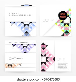 Memphis Geometric background Template for covers, flyers, banners, posters and placards, may be used for presentations and books, EPS10 vector illustration