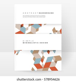 Memphis Geometric background Template for covers, flyers, banners, posters and placards, may be used for presentations and books, EPS10 vector illustration