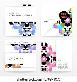 Memphis Geometric background Template for covers, flyers, banners, posters and placards, may be used for presentations and books, EPS10 vector illustration