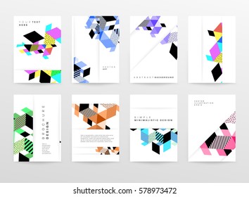 Memphis Geometric background Template for covers, flyers, banners, posters and placards, may be used for presentations and books, EPS10 vector illustration