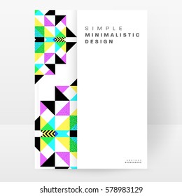 Memphis Planilla de fondo geométrico para cubiertas, volantes, pancartas, carteles y carteles, se puede usar para presentaciones y libros, ilustración del vector EPS10