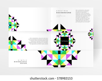 Memphis Geometric background Template for covers, flyers, banners, posters and placards, may be used for presentations and books, EPS10 vector illustration
