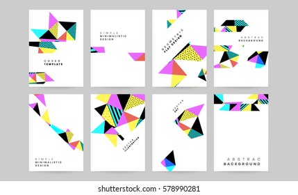 Memphis Planilla de fondo geométrico para cubiertas, volantes, pancartas, carteles y carteles, se puede usar para presentaciones y libros, ilustración del vector EPS10