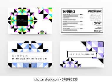 Memphis Geometric background Template for covers, flyers, banners, posters and placards, may be used for presentations and books, EPS10 vector illustration