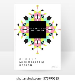 Memphis Planilla de fondo geométrico para cubiertas, volantes, pancartas, carteles y carteles, se puede usar para presentaciones y libros, ilustración del vector EPS10