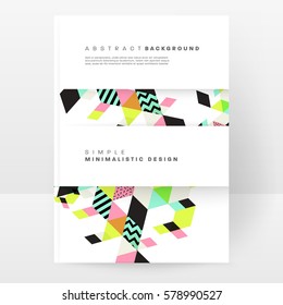 Memphis Geometrischer Hintergrund Vorlage für Cover, Flyer, Banner, Plakate und Plakate, kann für Präsentationen und Bücher verwendet werden, EPS10 Vektorgrafik