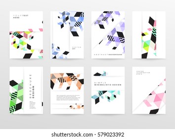 Memphis Planilla de fondo geométrico para cubiertas, volantes, pancartas, carteles y carteles, se puede usar para presentaciones y libros, ilustración del vector EPS10