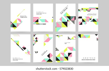 Memphis Planilla de fondo geométrico para cubiertas, volantes, pancartas, carteles y carteles, se puede usar para presentaciones y libros, ilustración del vector EPS10