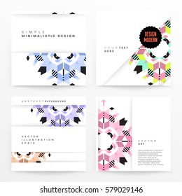 Memphis Geometric background Template for covers, flyers, banners, posters and placards, may be used for presentations and books, EPS10 vector illustration