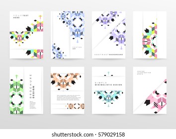 Memphis Geometric background Template for covers, flyers, banners, posters and placards, may be used for presentations and books, EPS10 vector illustration