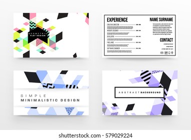 Memphis Geometric background Template for covers, flyers, banners, posters and placards, may be used for presentations and books, EPS10 vector illustration