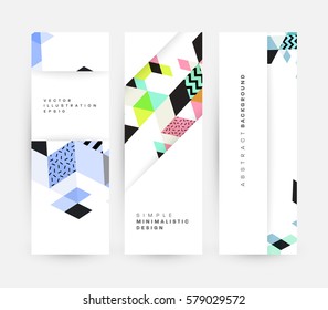 Memphis Geometric background Template for covers, flyers, banners, posters and placards, may be used for presentations and books, EPS10 vector illustration