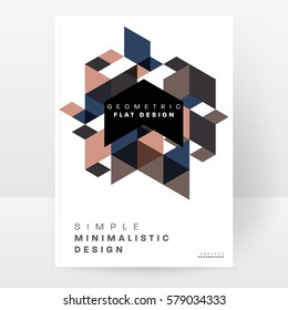 Memphis Geometric background Template for covers, flyers, banners, posters and placards, may be used for presentations and books, EPS10 vector illustration