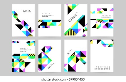 Memphis Geometrischer Hintergrund Vorlage für Cover, Flyer, Banner, Plakate und Plakate, kann für Präsentationen und Bücher verwendet werden, EPS10 Vektorgrafik