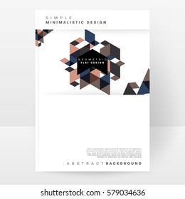 Memphis Geometric background Template for covers, flyers, banners, posters and placards, may be used for presentations and books, EPS10 vector illustration