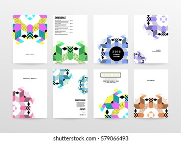 Memphis Geometrischer Hintergrund Vorlage für Cover, Flyer, Banner, Plakate und Plakate, kann für Präsentationen und Bücher verwendet werden, EPS10 Vektorgrafik
