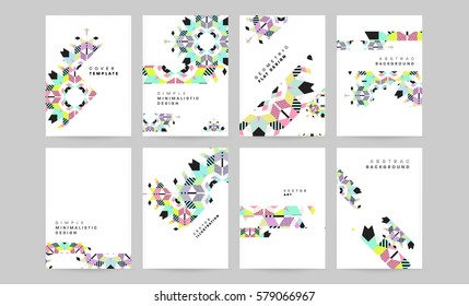 Memphis Planilla de fondo geométrico para cubiertas, volantes, pancartas, carteles y carteles, se puede usar para presentaciones y libros, ilustración del vector EPS10