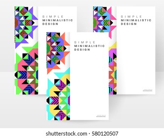 Memphis Geometric background Template for covers, flyers, banners, posters and placards, may be used for presentations and books, EPS10 vector illustration