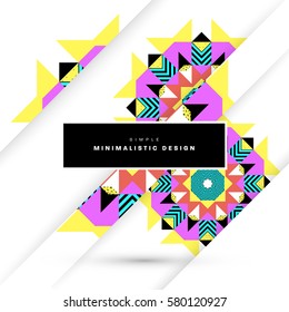 Memphis Geometric background Template for covers, flyers, banners, posters and placards, may be used for presentations and books, EPS10 vector illustration