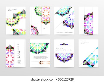 Memphis Geometric background Template for covers, flyers, banners, posters and placards, may be used for presentations and books, EPS10 vector illustration