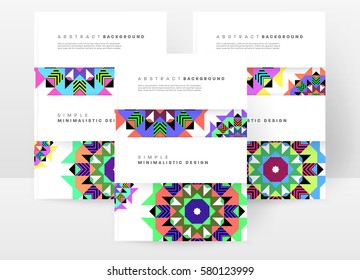 Memphis Geometric background Template for covers, flyers, banners, posters and placards, may be used for presentations and books, EPS10 vector illustration