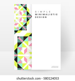 Memphis Geometric background Template for covers, flyers, banners, posters and placards, may be used for presentations and books, EPS10 vector illustration