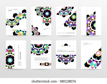 Memphis Geometric background Template for covers, flyers, banners, posters and placards, may be used for presentations and books, EPS10 vector illustration