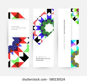 Memphis Geometric background Template for covers, flyers, banners, posters and placards, may be used for presentations and books, EPS10 vector illustration