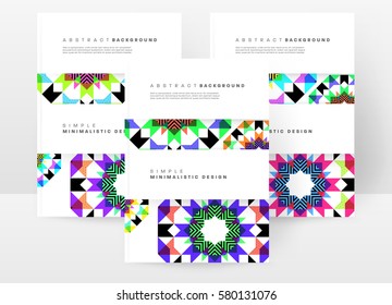 Memphis Geometric background Template for covers, flyers, banners, posters and placards, may be used for presentations and books, EPS10 vector illustration