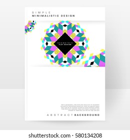 Memphis Geometric background Template for covers, flyers, banners, posters and placards, may be used for presentations and books, EPS10 vector illustration