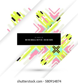 Memphis Geometric background Template for covers, flyers, banners, posters and placards, may be used for presentations and books, EPS10 vector illustration
