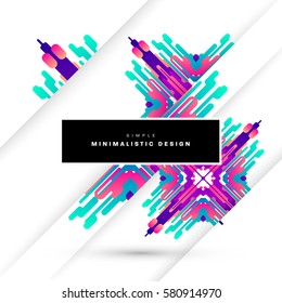 Memphis Geometric background Template for covers, flyers, banners, posters and placards, may be used for presentations and books, EPS10 vector illustration
