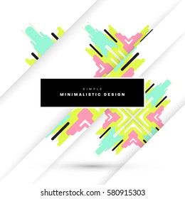 Memphis Geometric background Template for covers, flyers, banners, posters and placards, may be used for presentations and books, EPS10 vector illustration