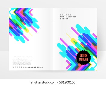 Memphis Geometric background Template for covers, flyers, banners, posters and placards, may be used for presentations and books, EPS10 vector illustration