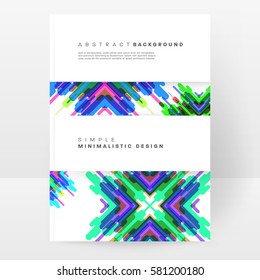 Memphis Geometric background Template for covers, flyers, banners, posters and placards, may be used for presentations and books, EPS10 vector illustration