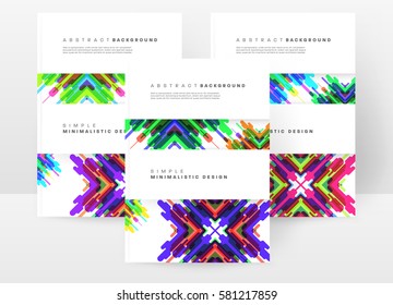 Memphis Geometric background Template for covers, flyers, banners, posters and placards, may be used for presentations and books, EPS10 vector illustration